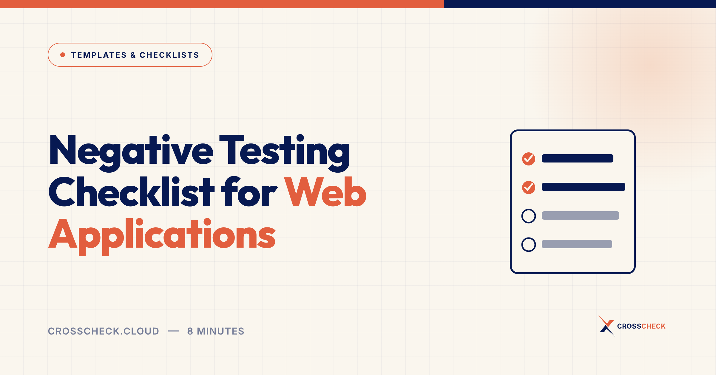 Negative Testing Checklist for Web Applications