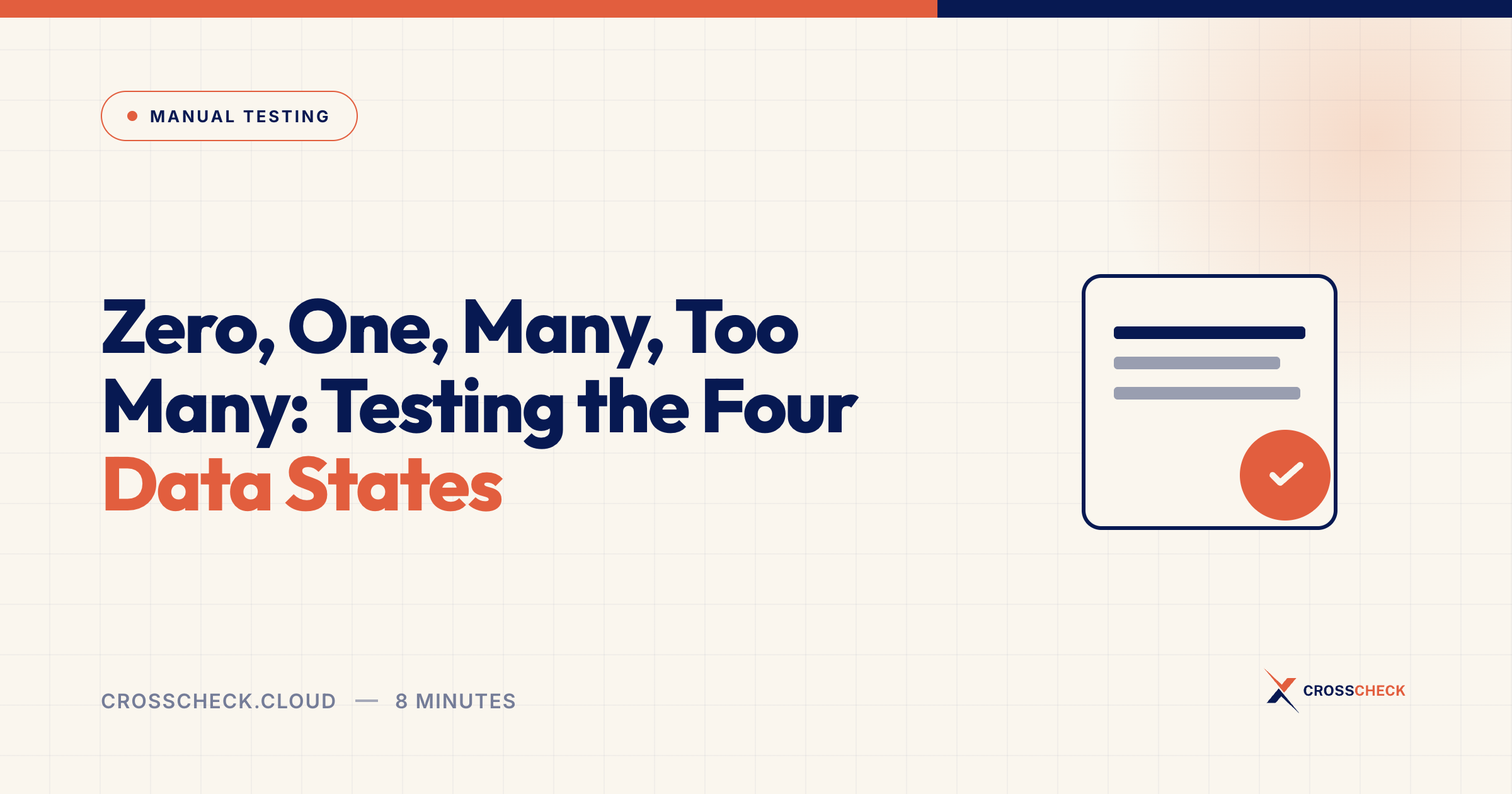 Zero, One, Many, Too Many: Testing the Four Data States