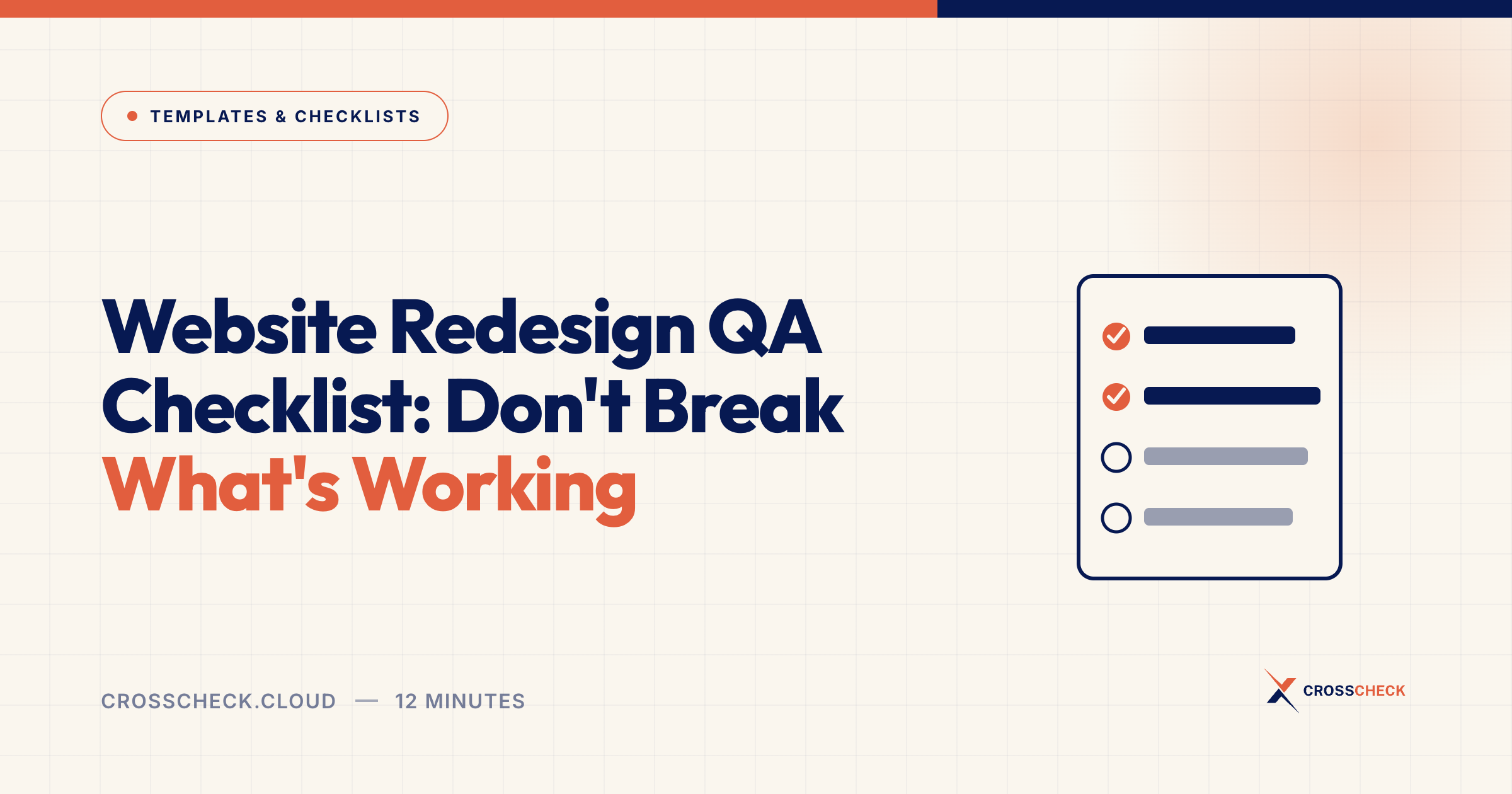 Website Redesign QA Checklist: Don't Break What's Working